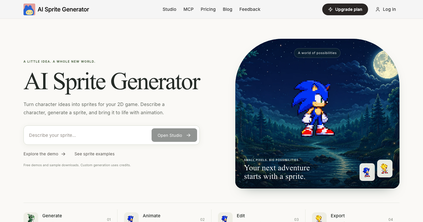 Screenshot of aispritegenerator