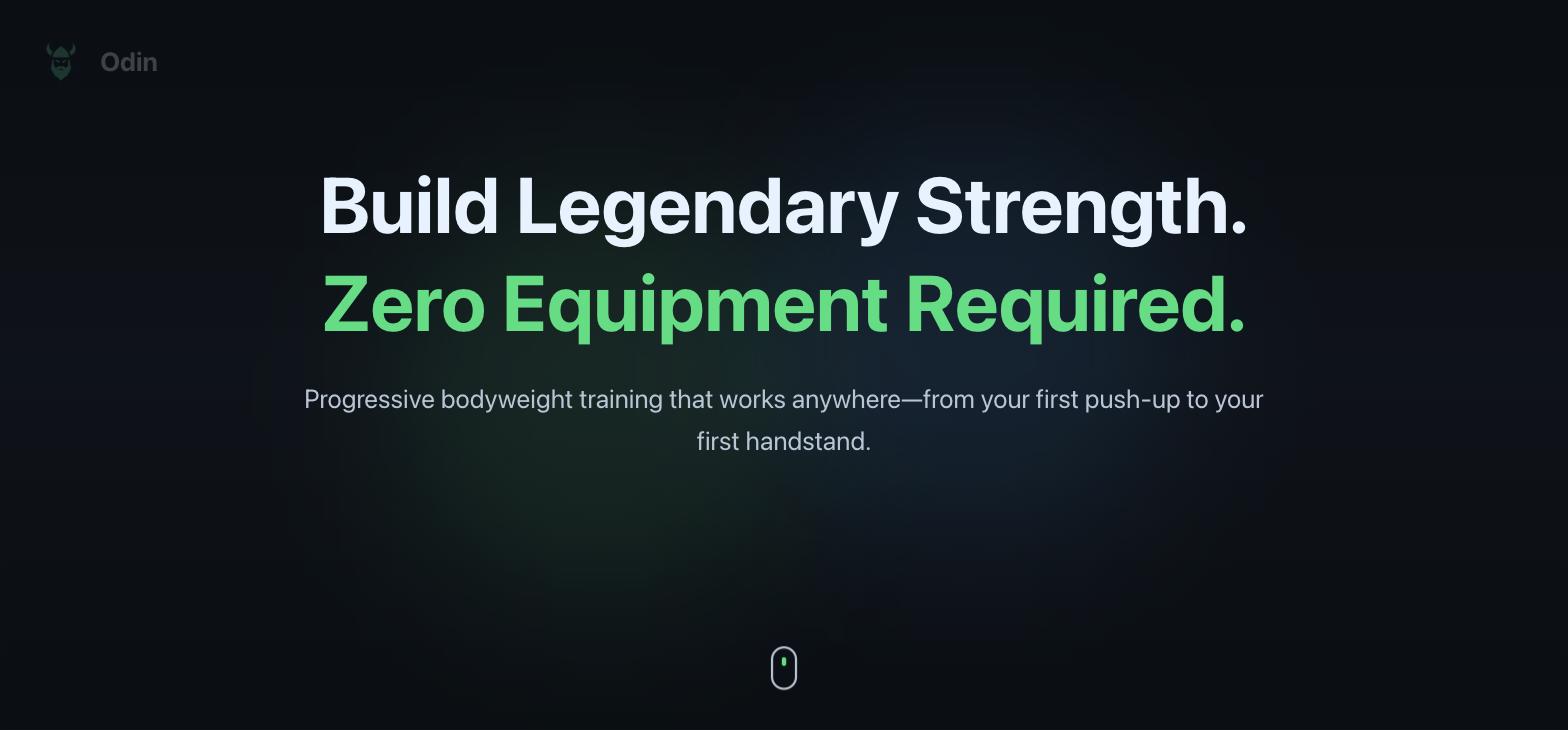 Screenshot of Odin Fitness