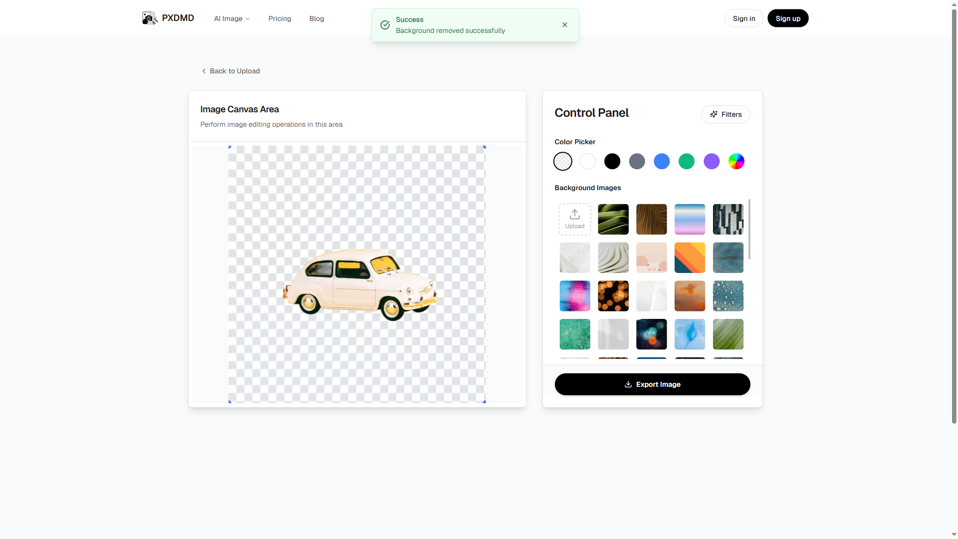 Screenshot of PXDMD