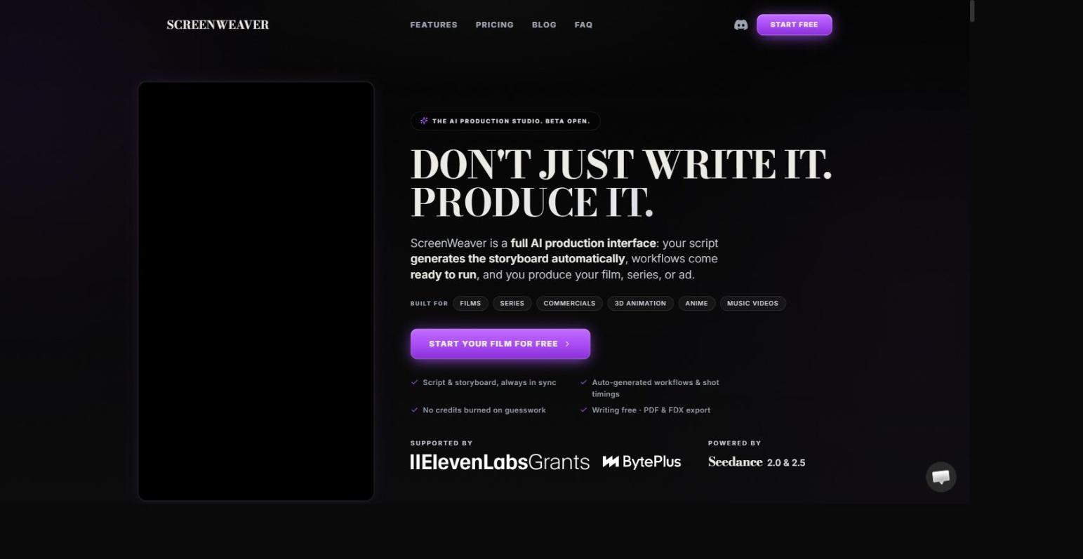 Screenshot of ScreenWeaver