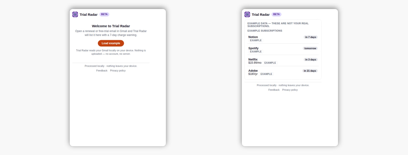 Trial Radar: Cancel Free Trials screenshot