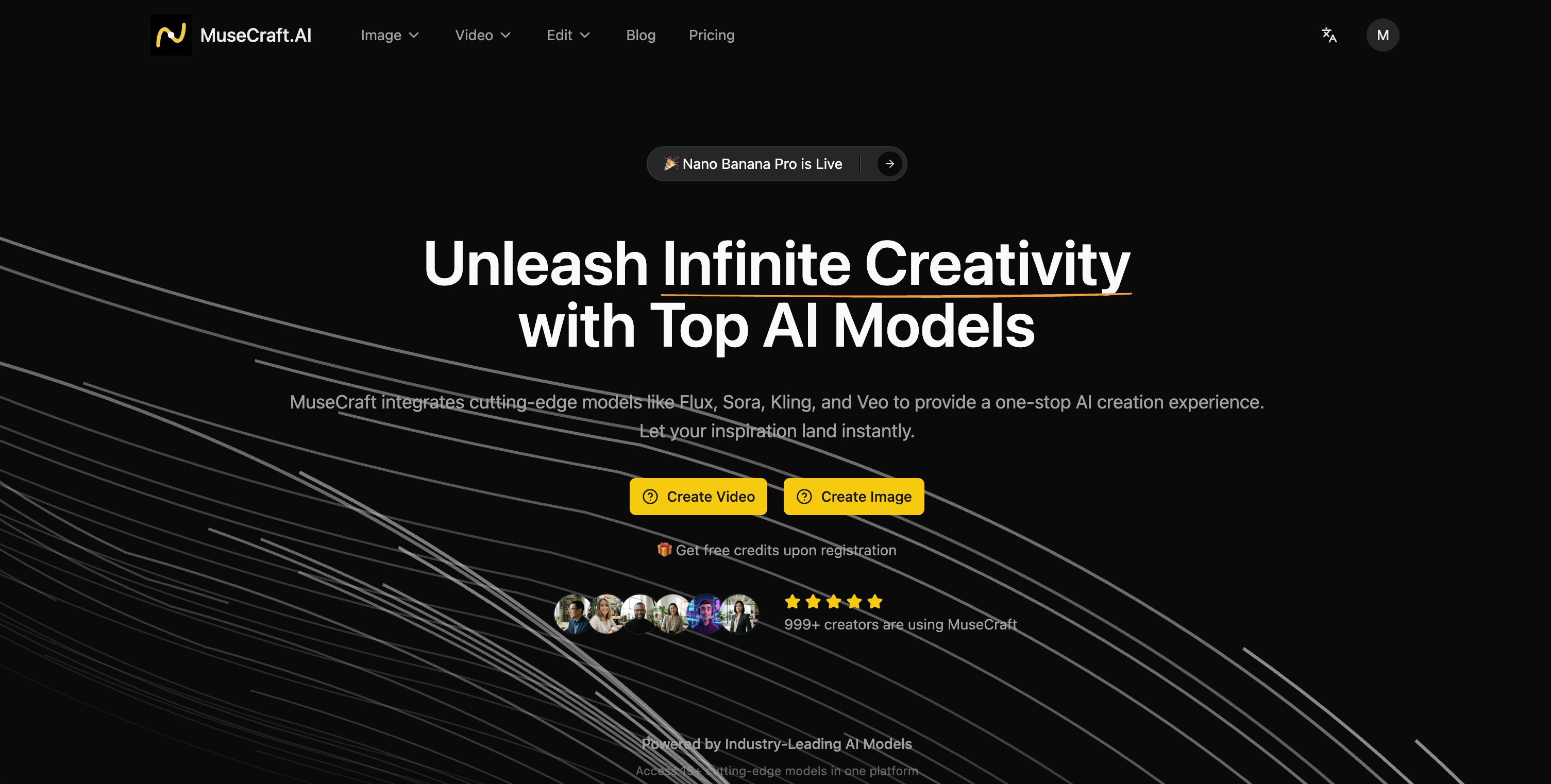 Screenshot of MuseCraft AI