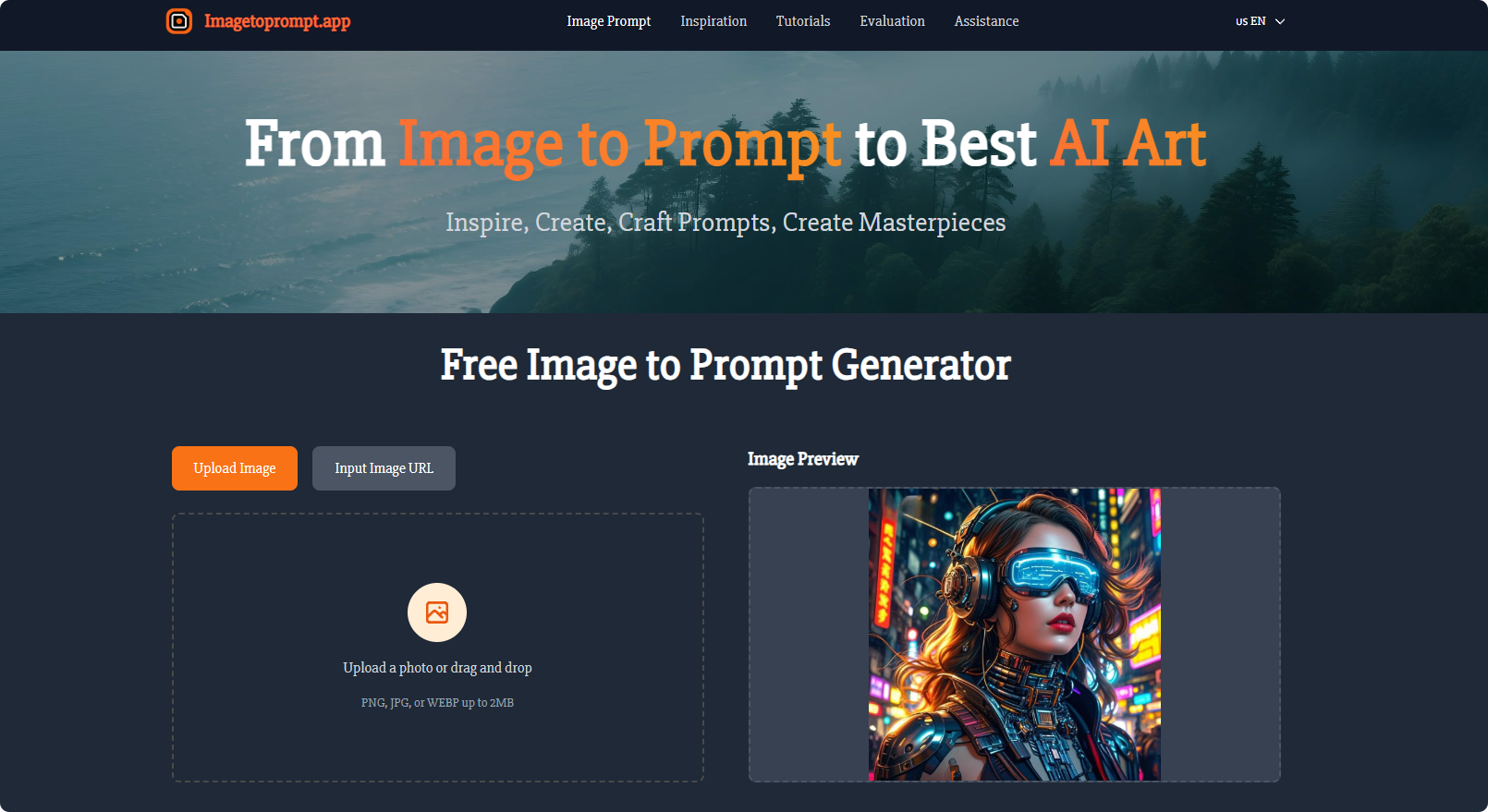 Screenshot of Image to Prompt
