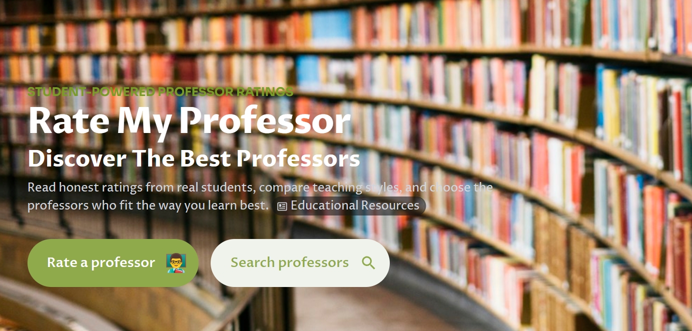 Screenshot of Rate My Professor