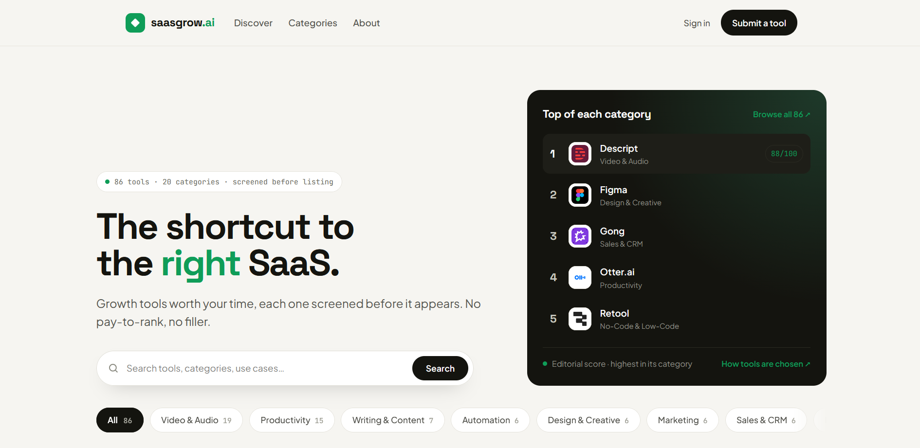 saasgrow.ai screenshot