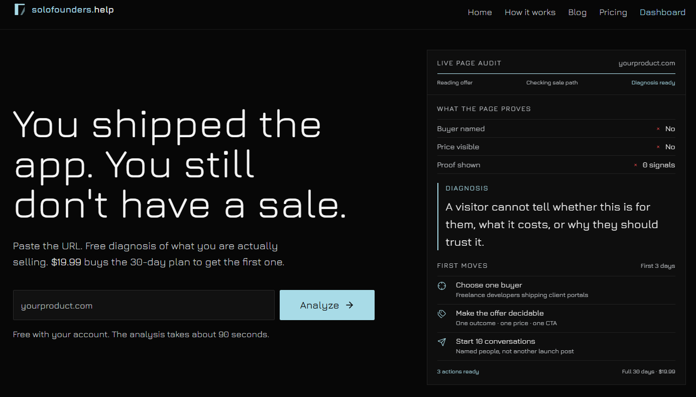 Screenshot of Solofounders.help
