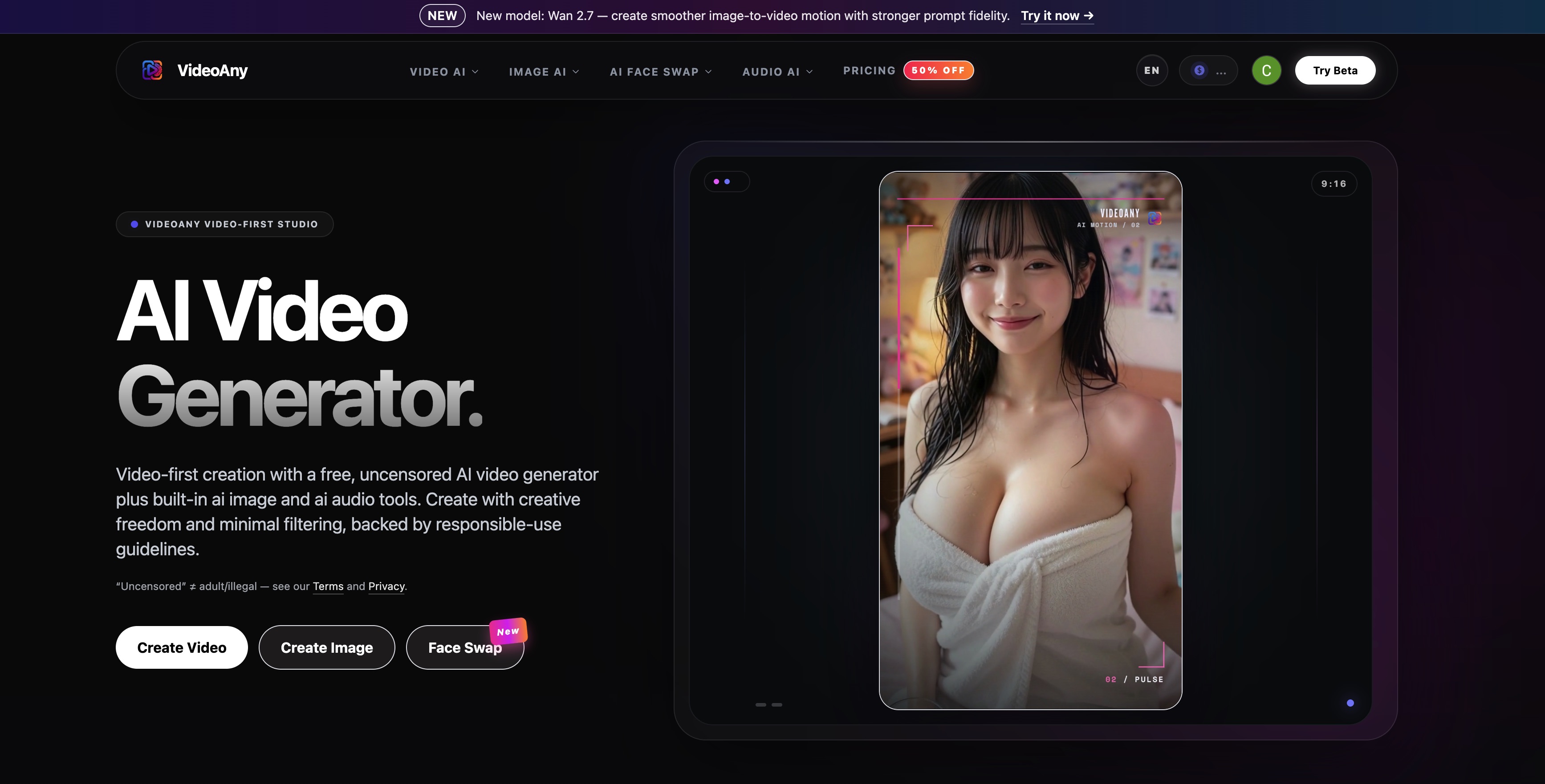Screenshot of VideoAny.io