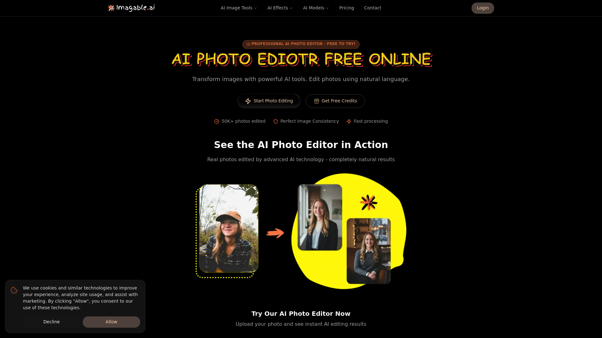 Screenshot of AI Image Editor
