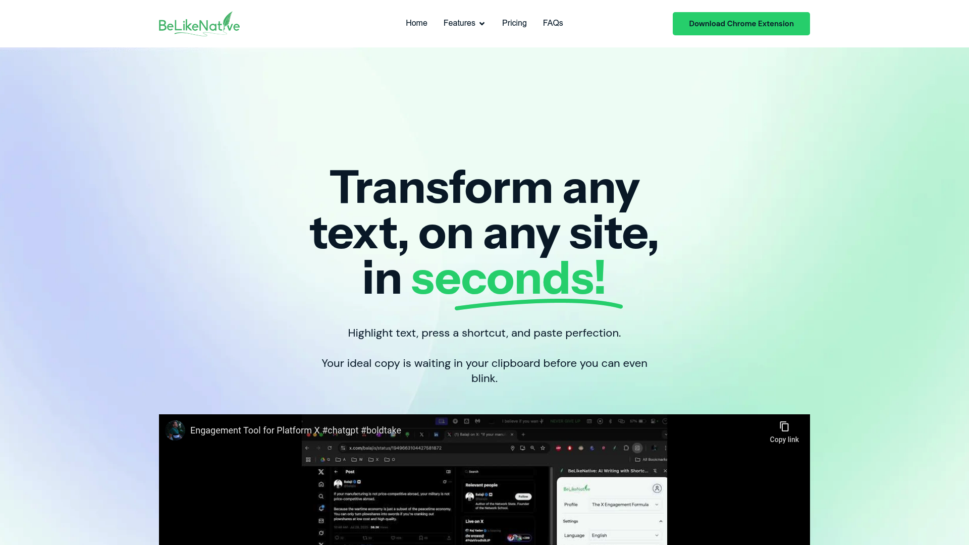 Screenshot of BeLikeNative
