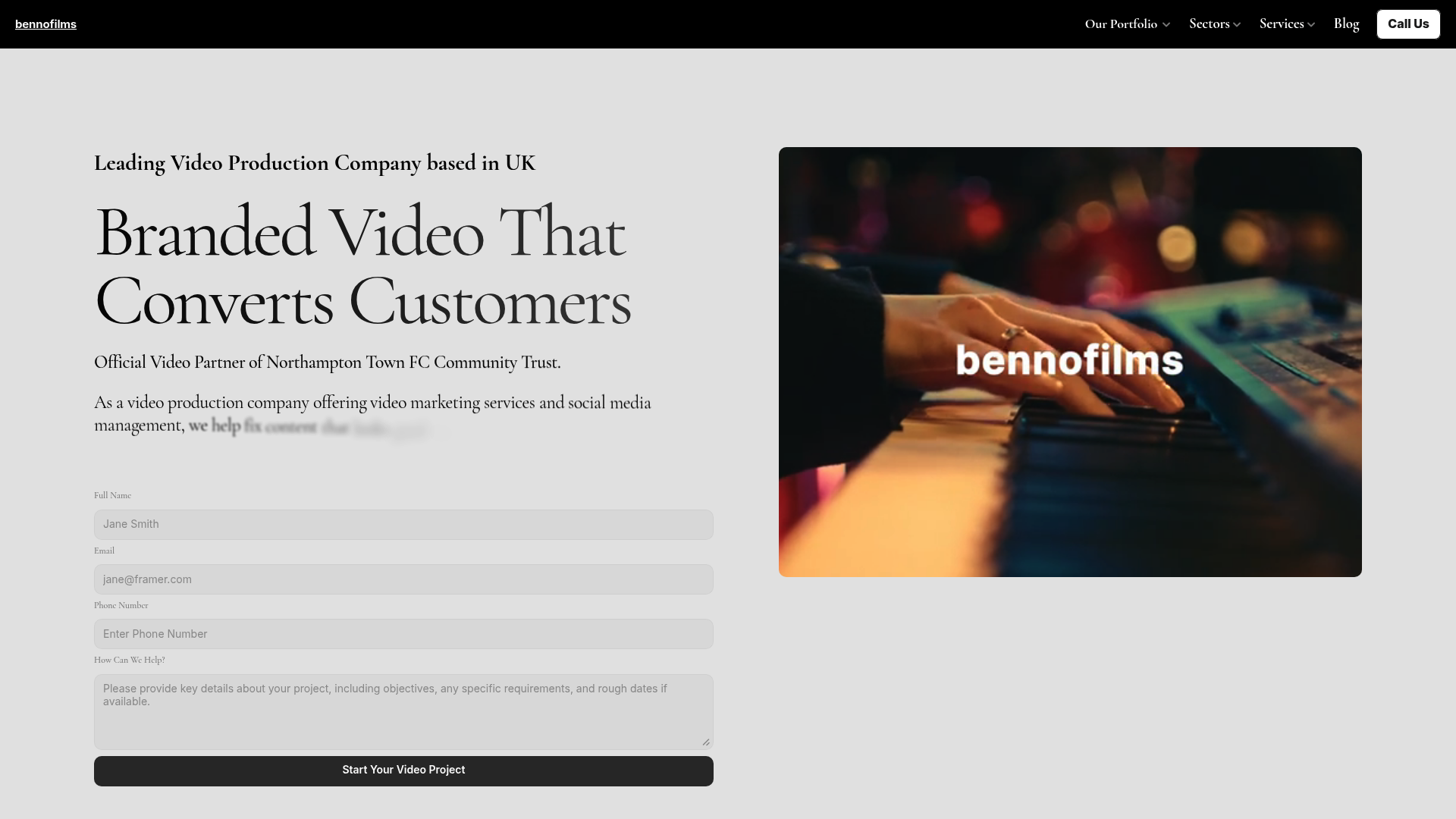 Screenshot of bennofilms