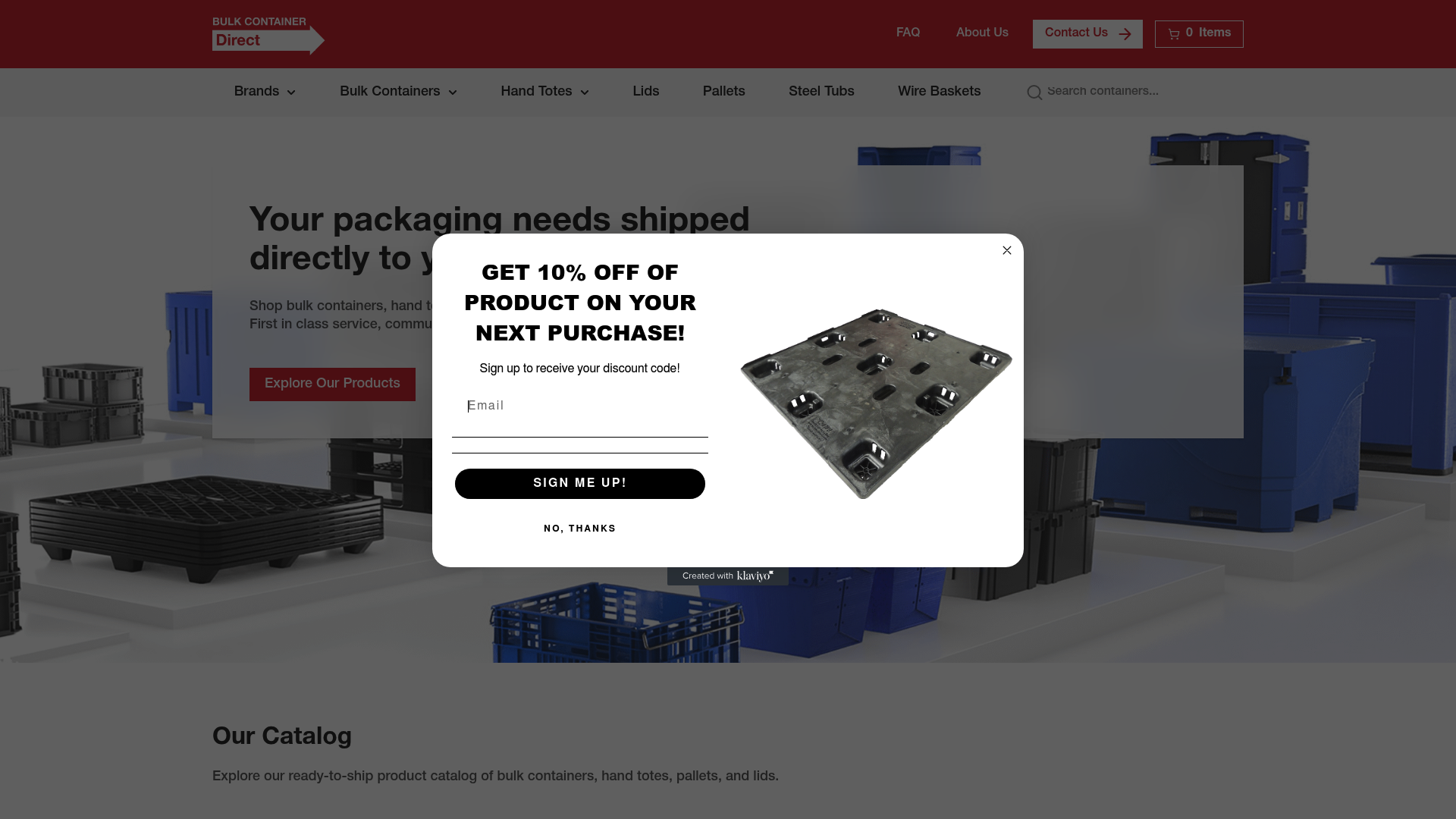 Screenshot of Bulk Container Direct