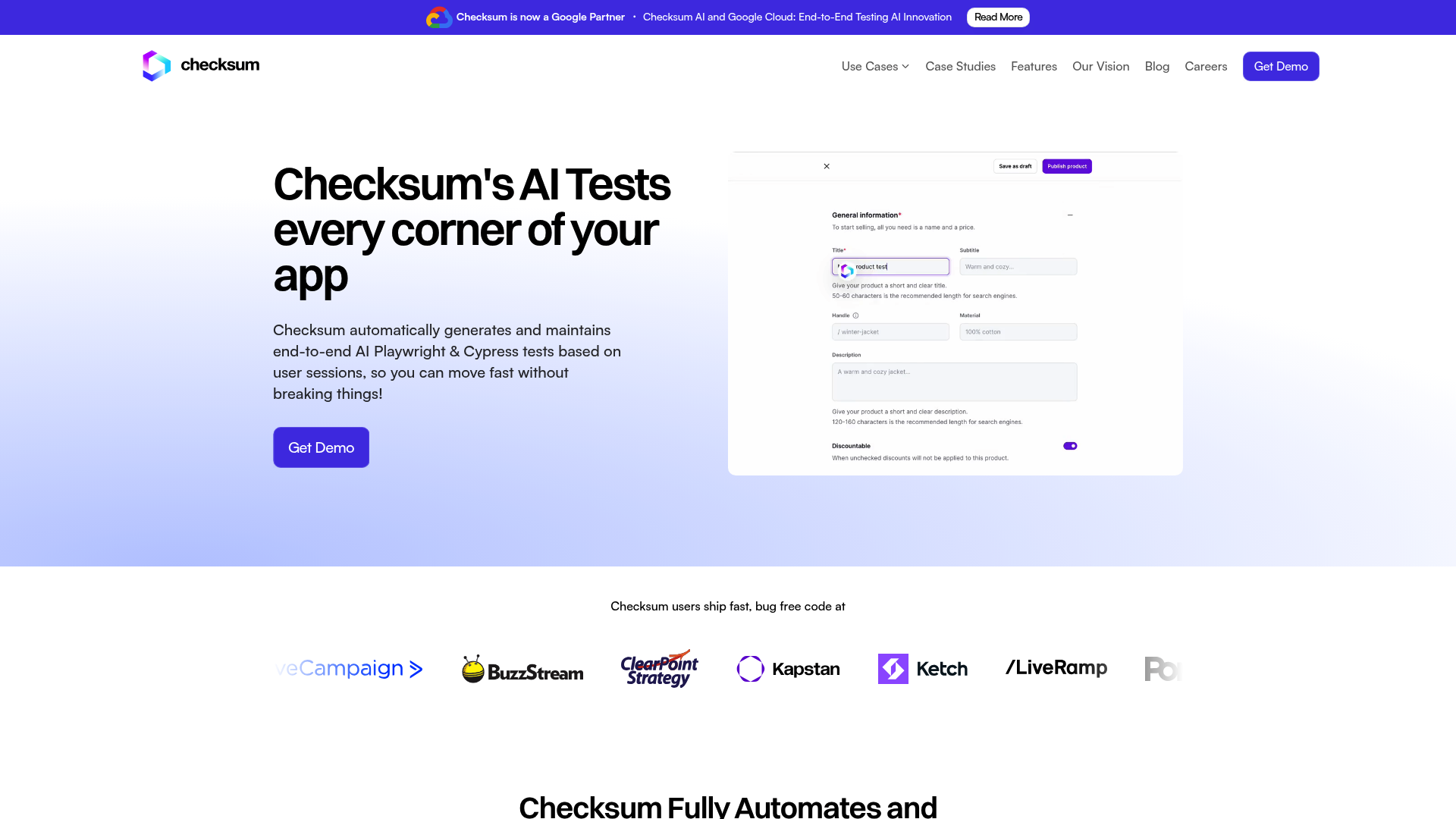 Screenshot of Checksum