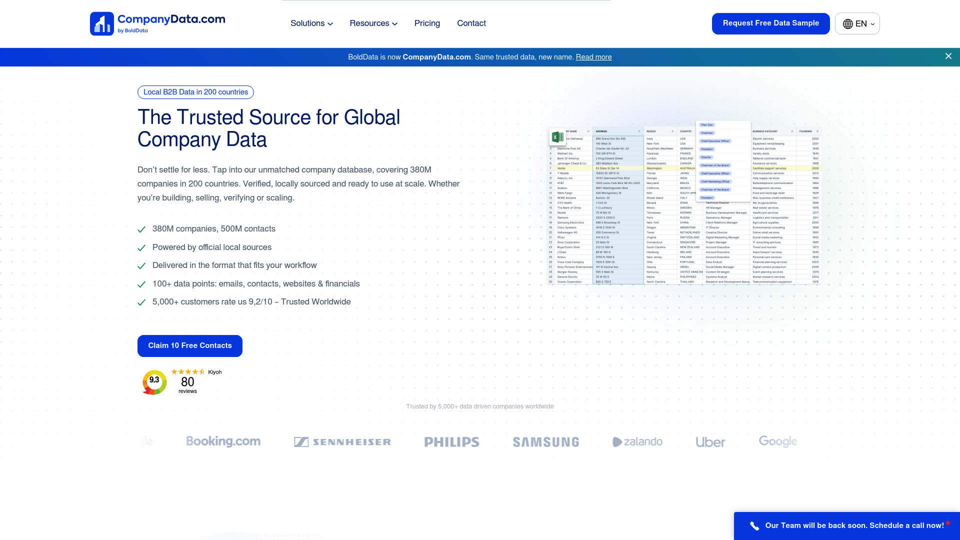 CompanyData.com screenshot