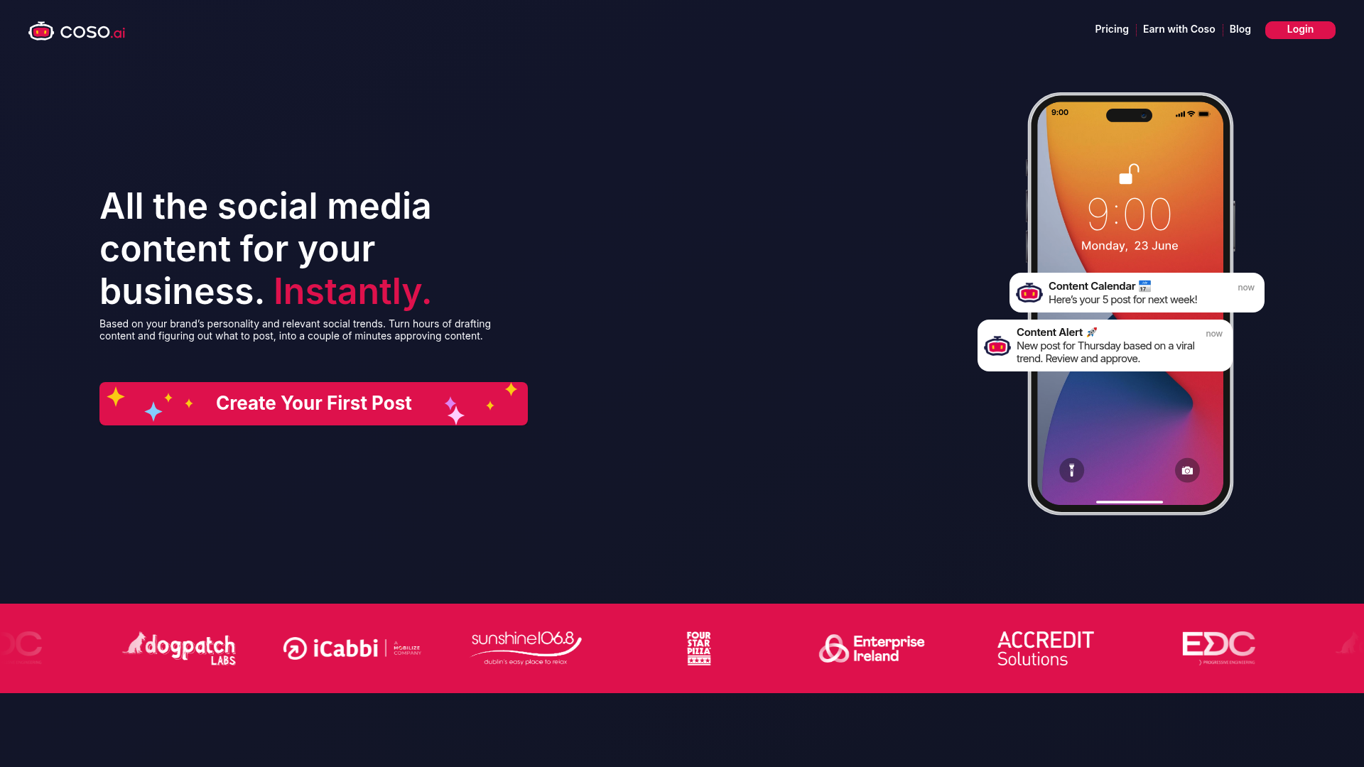 Screenshot of Coso.ai