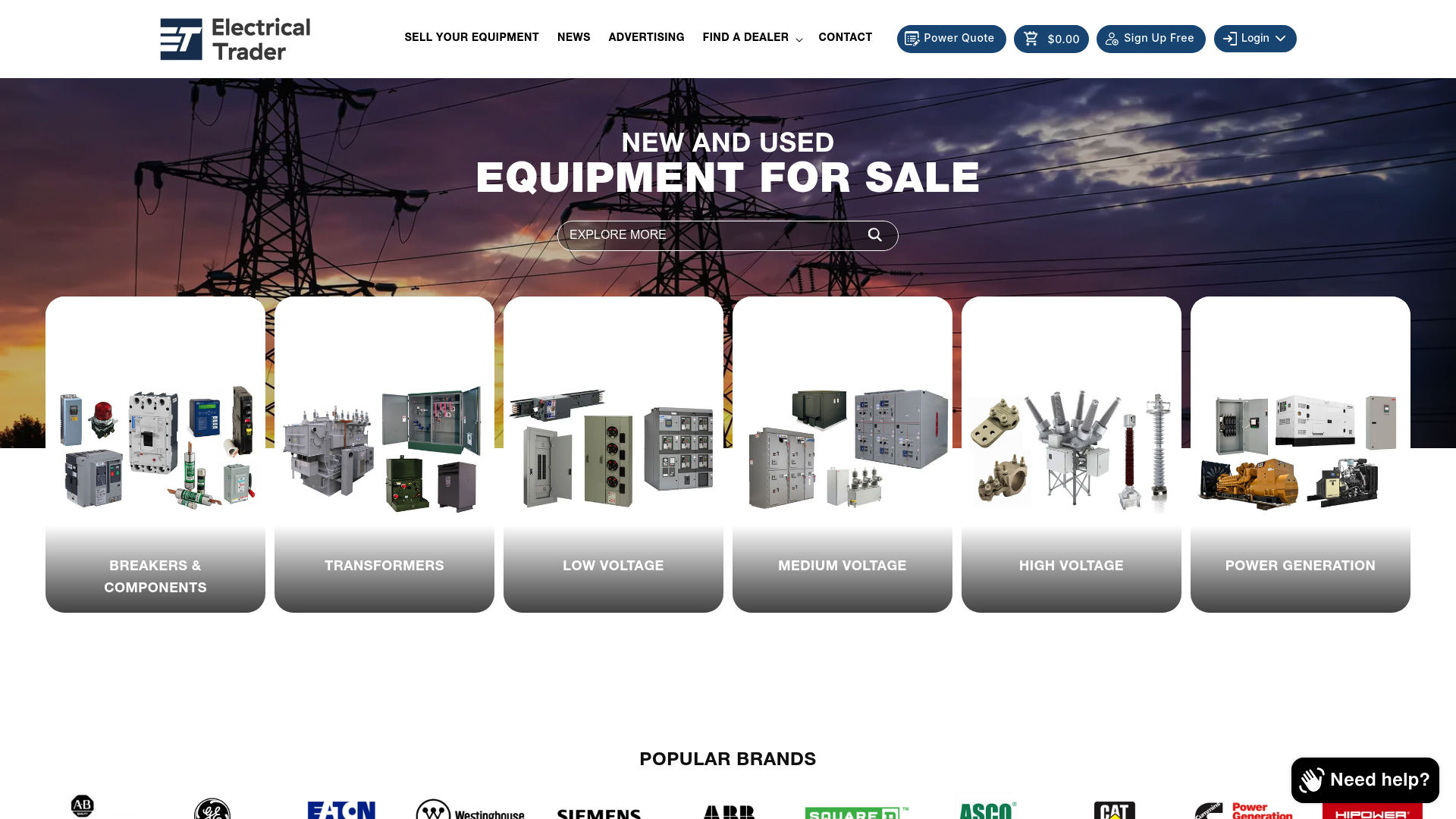 Screenshot of Electrical Trader