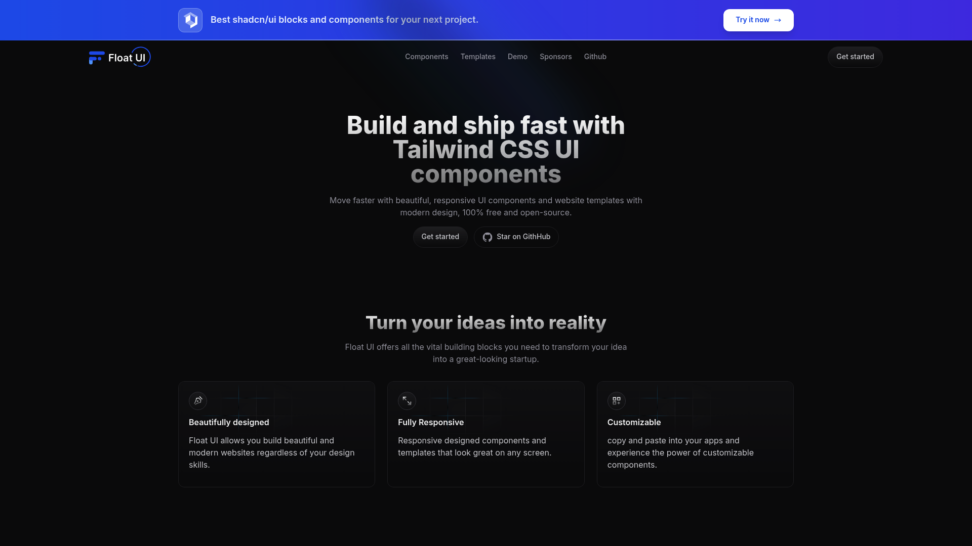 Float UI screenshot