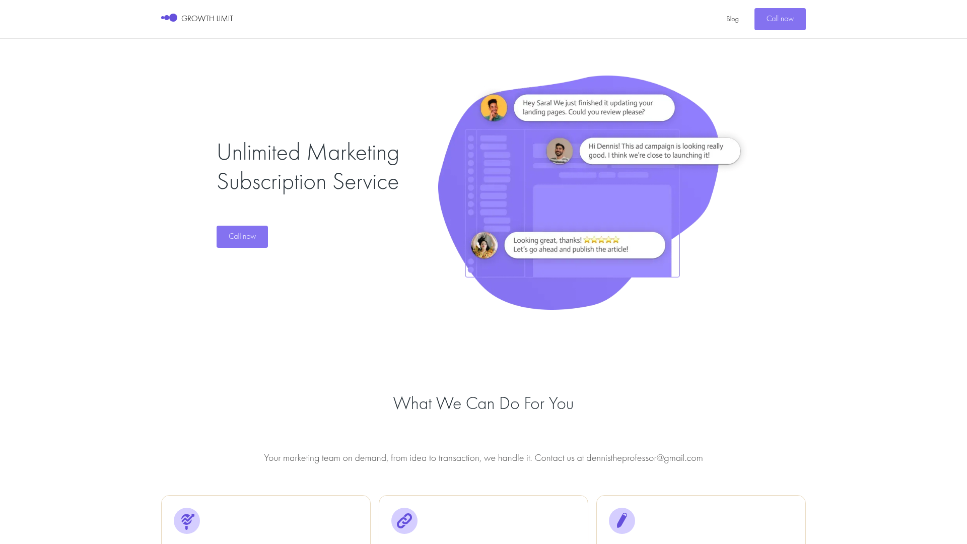 Screenshot of GrowthLimit.com