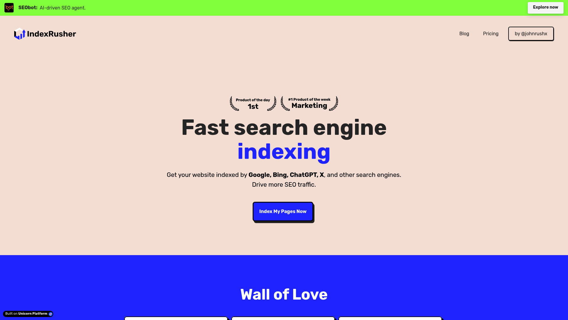 IndexRusher screenshot