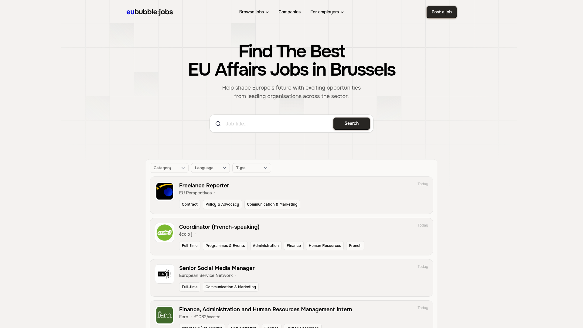 Jobs in Brussels screenshot