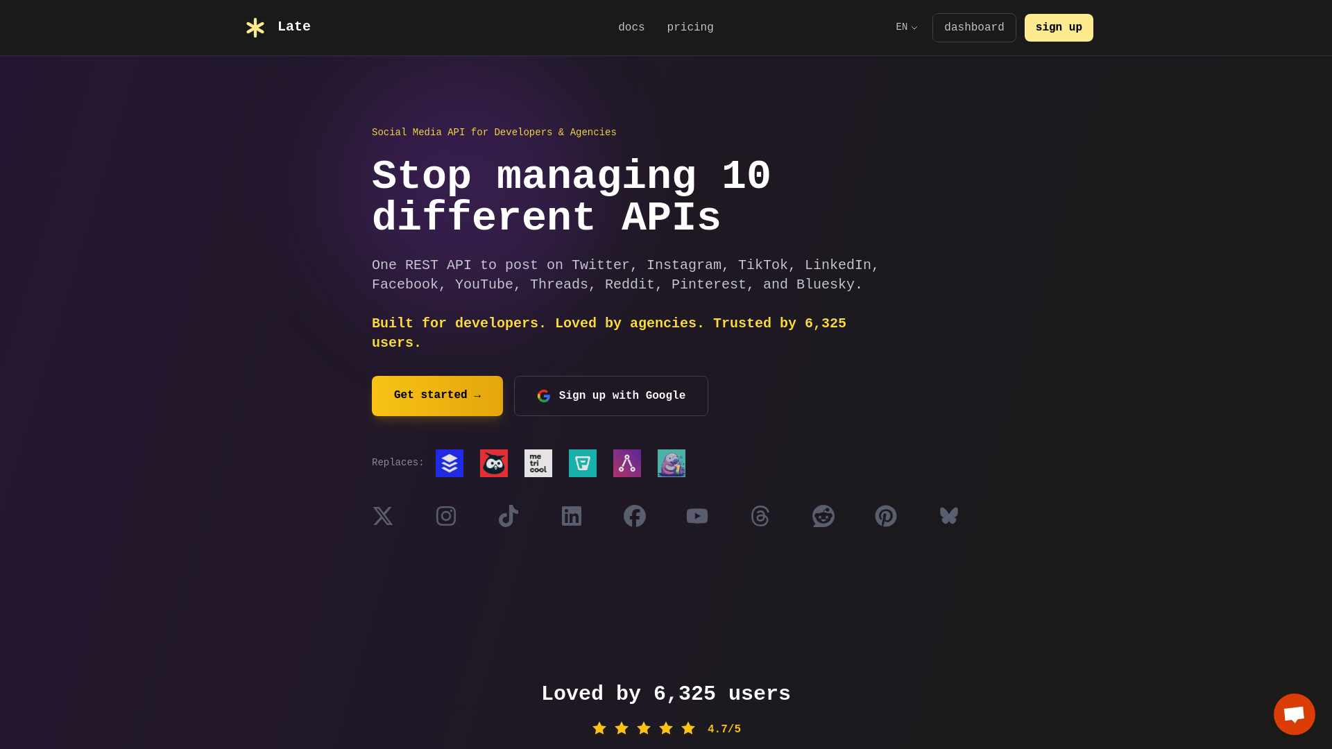 Screenshot of Late