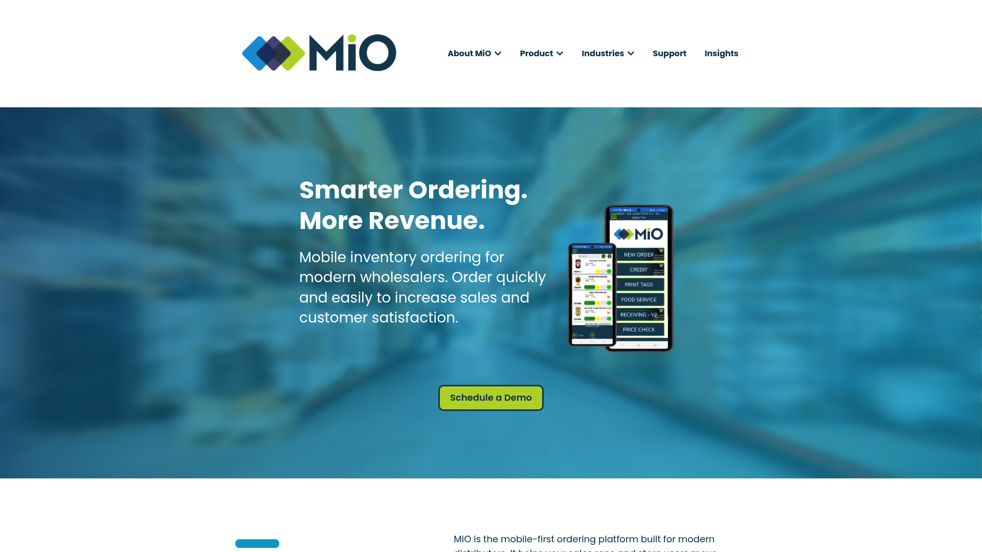 Screenshot of MiO