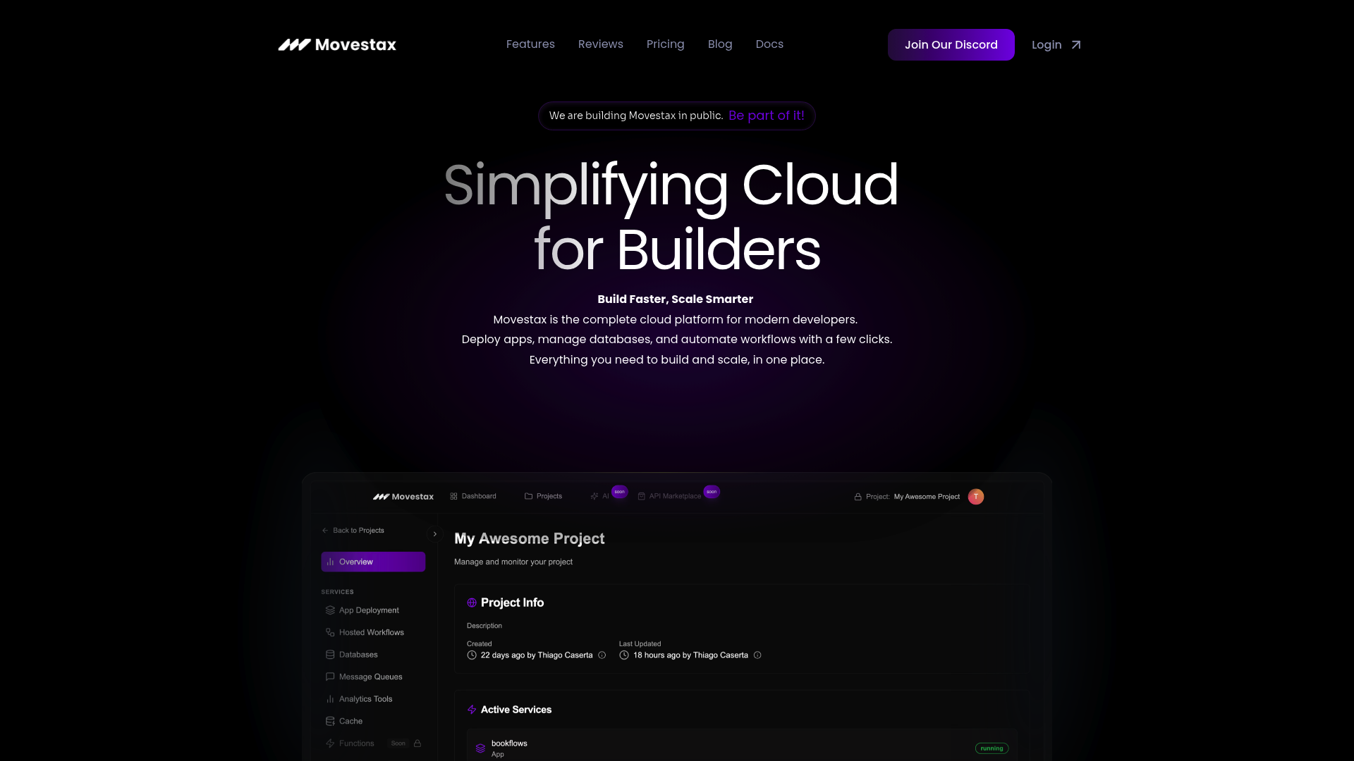Screenshot of Movestax