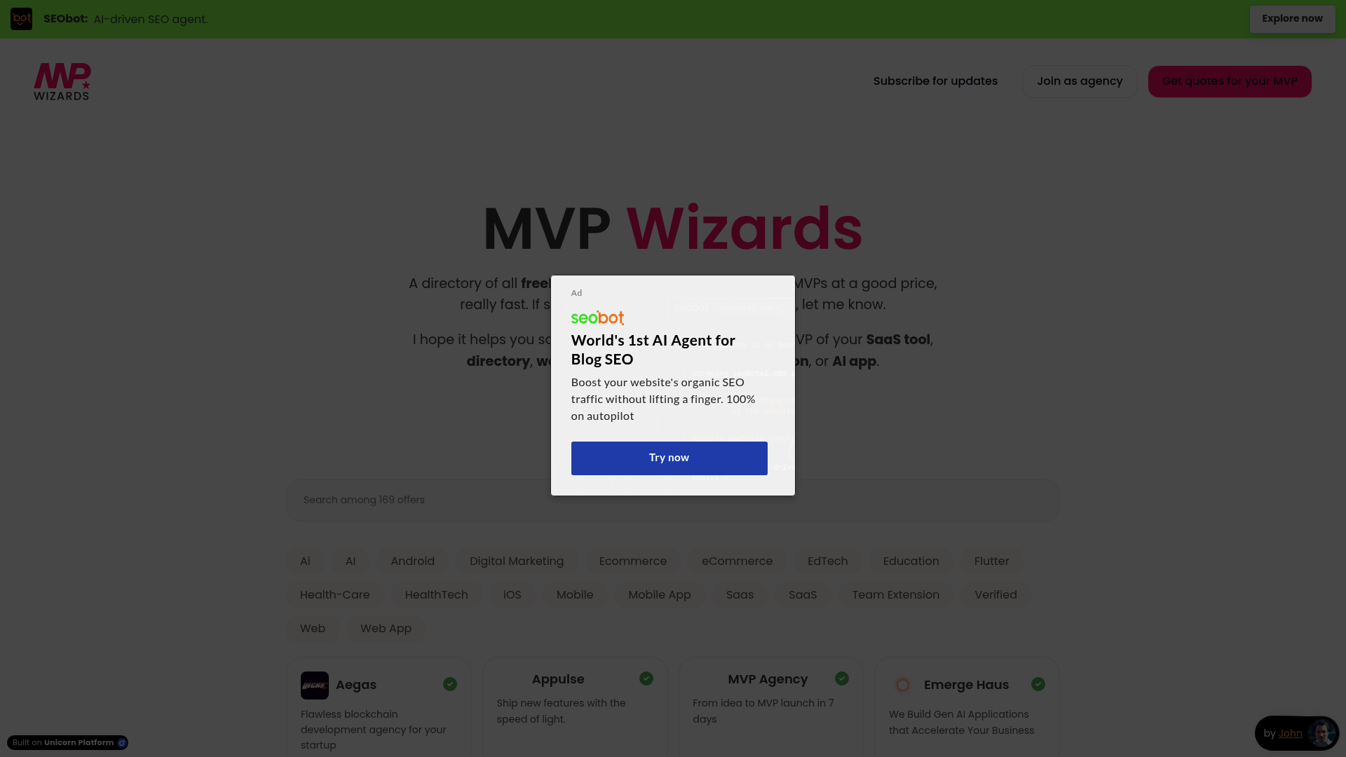 Screenshot of MVP Wizards