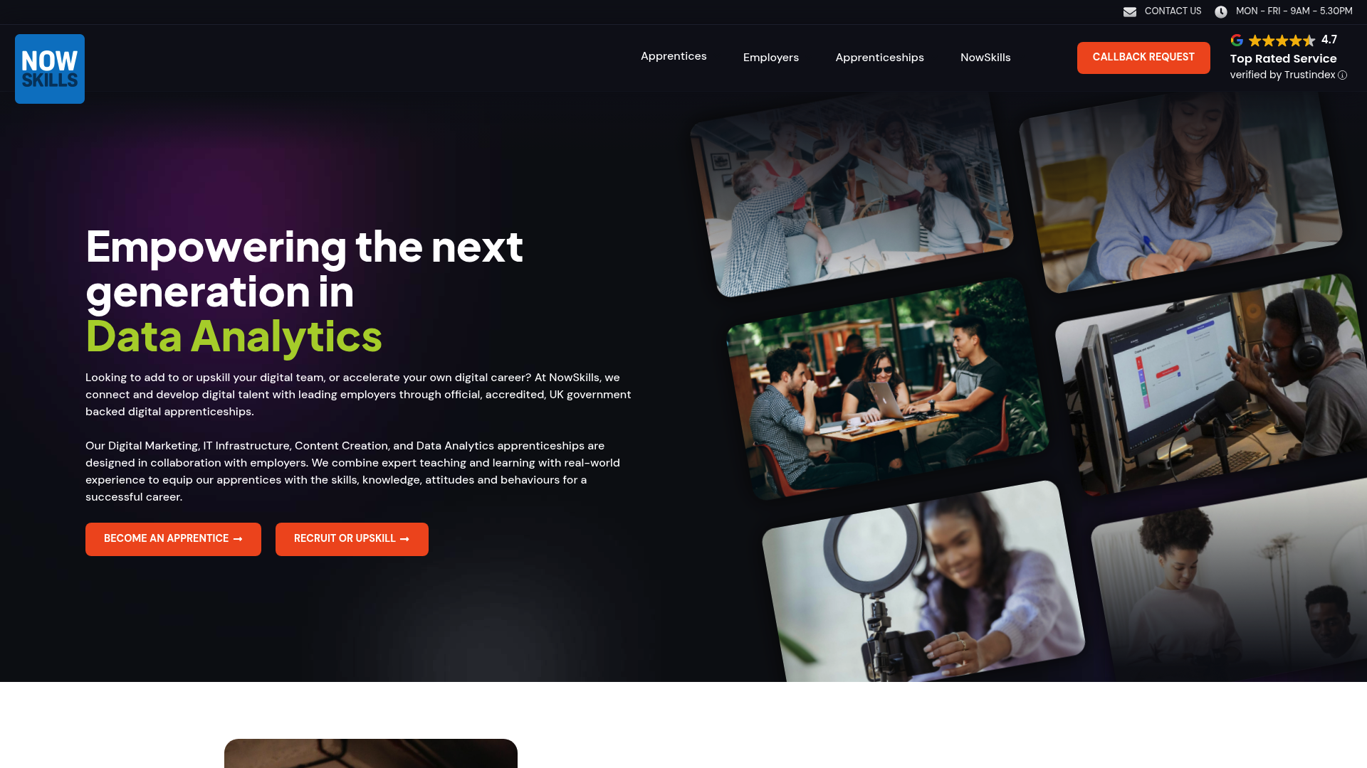 Screenshot of NowSkills Limited