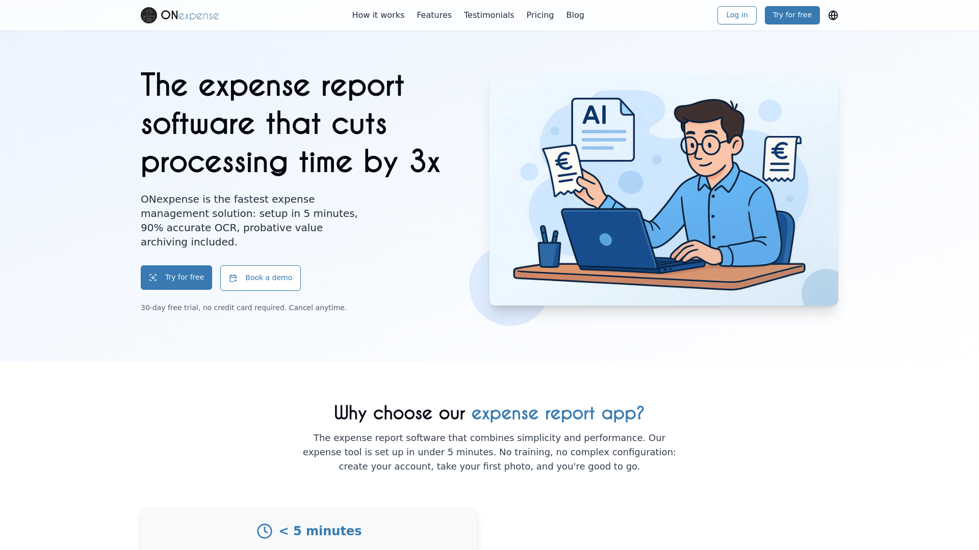Screenshot of ONExpense