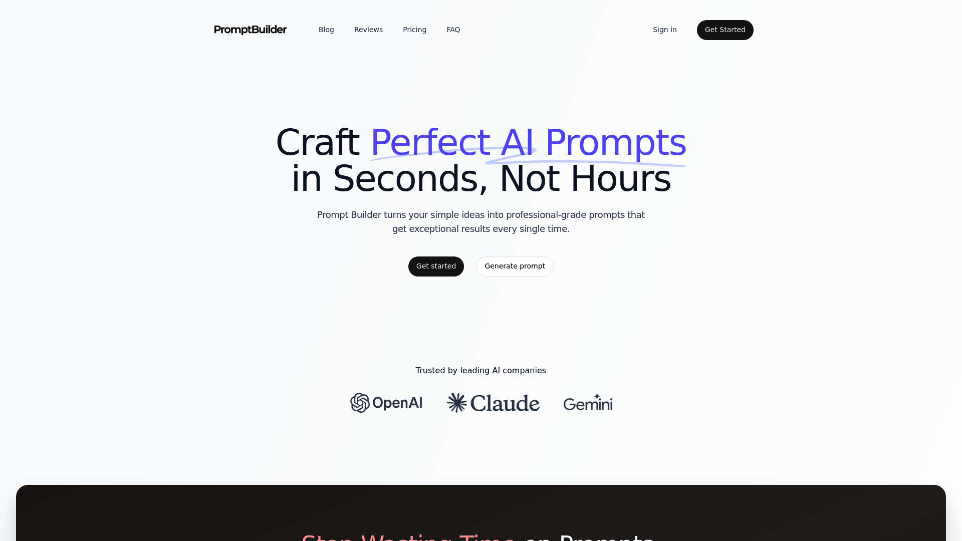 Screenshot of PromptBuilder