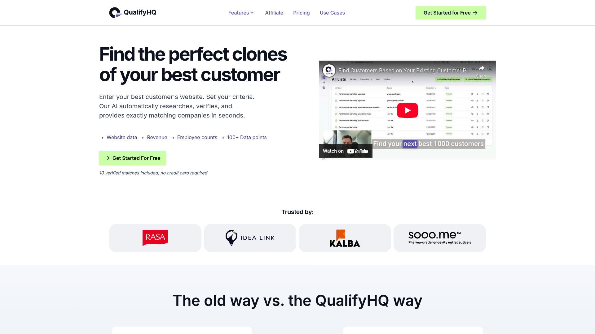 Screenshot of QualifyHQ