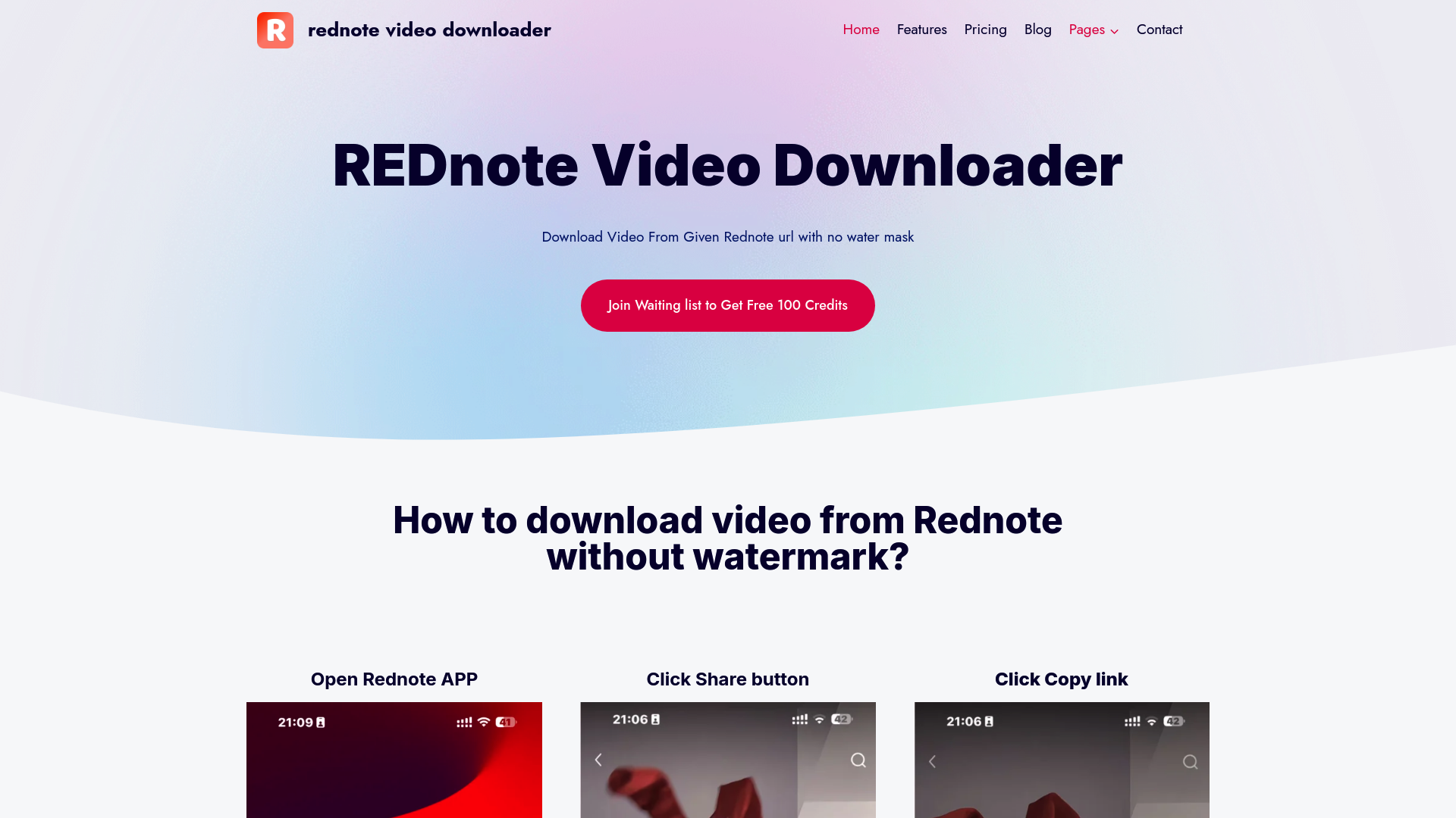 Screenshot of REDnote Video Downloader