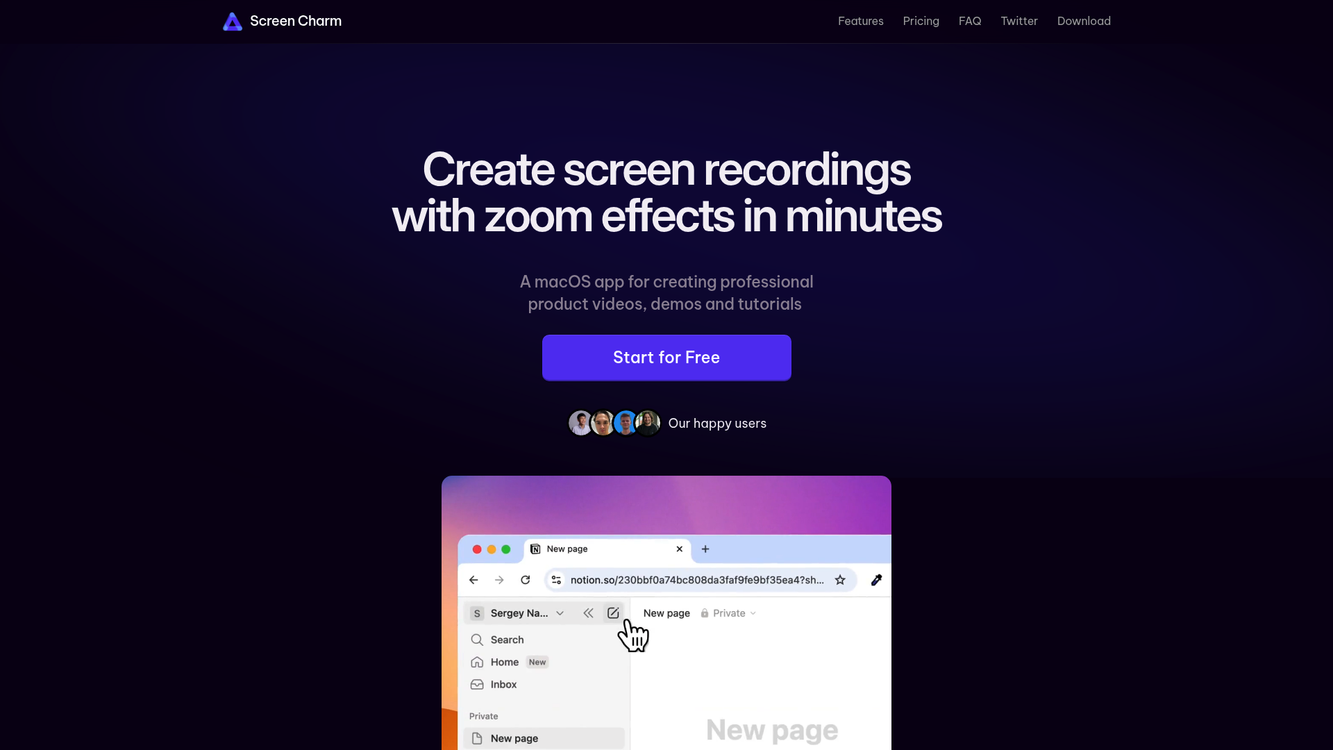 Screenshot of Screen Charm