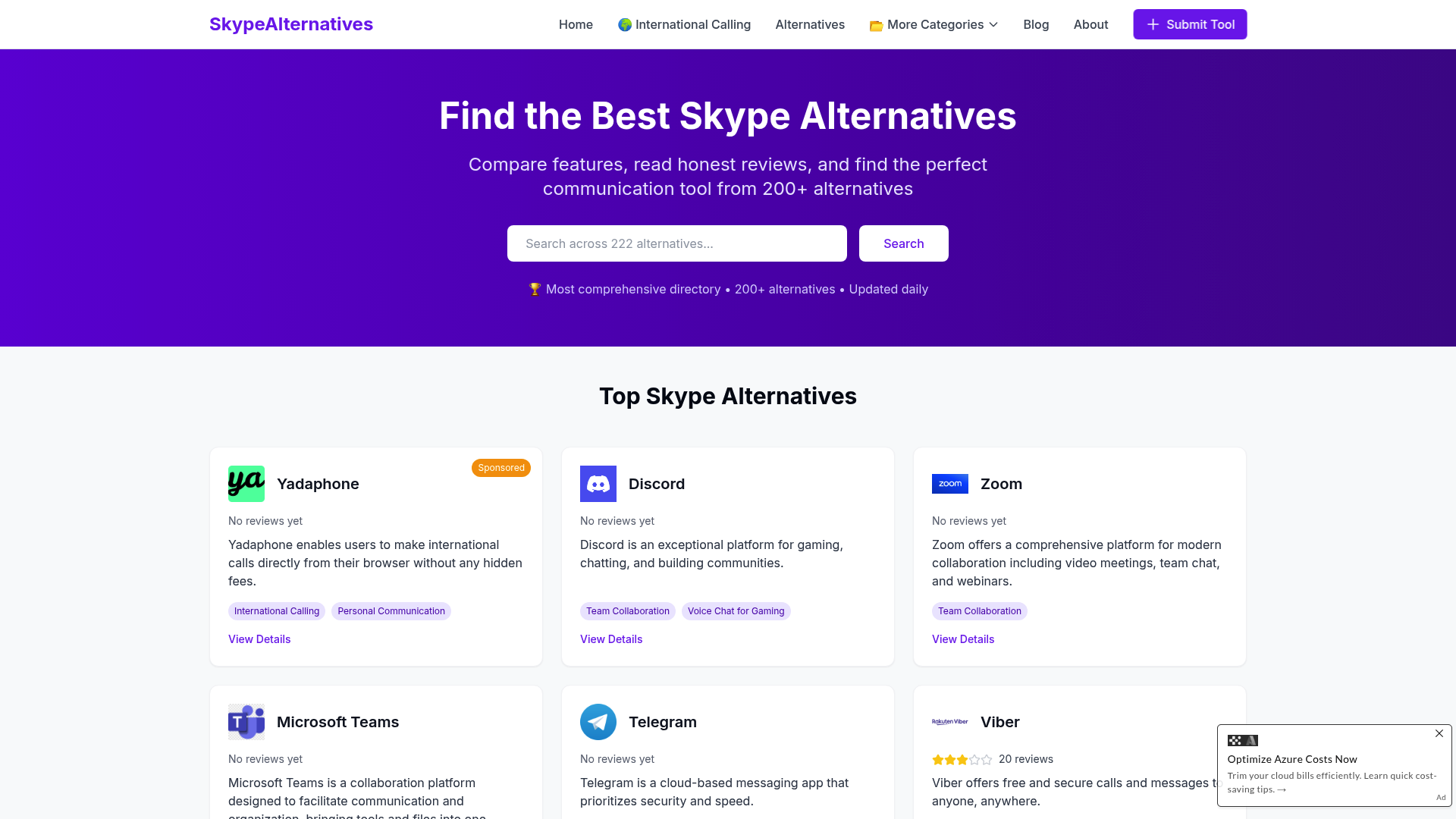 SkypeAlternatives screenshot