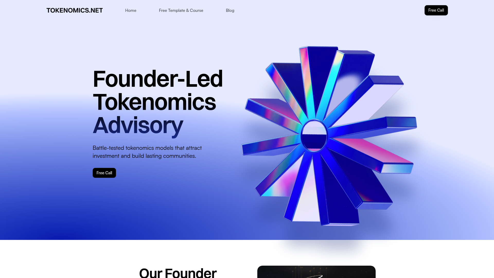 Screenshot of Tokenomics.net