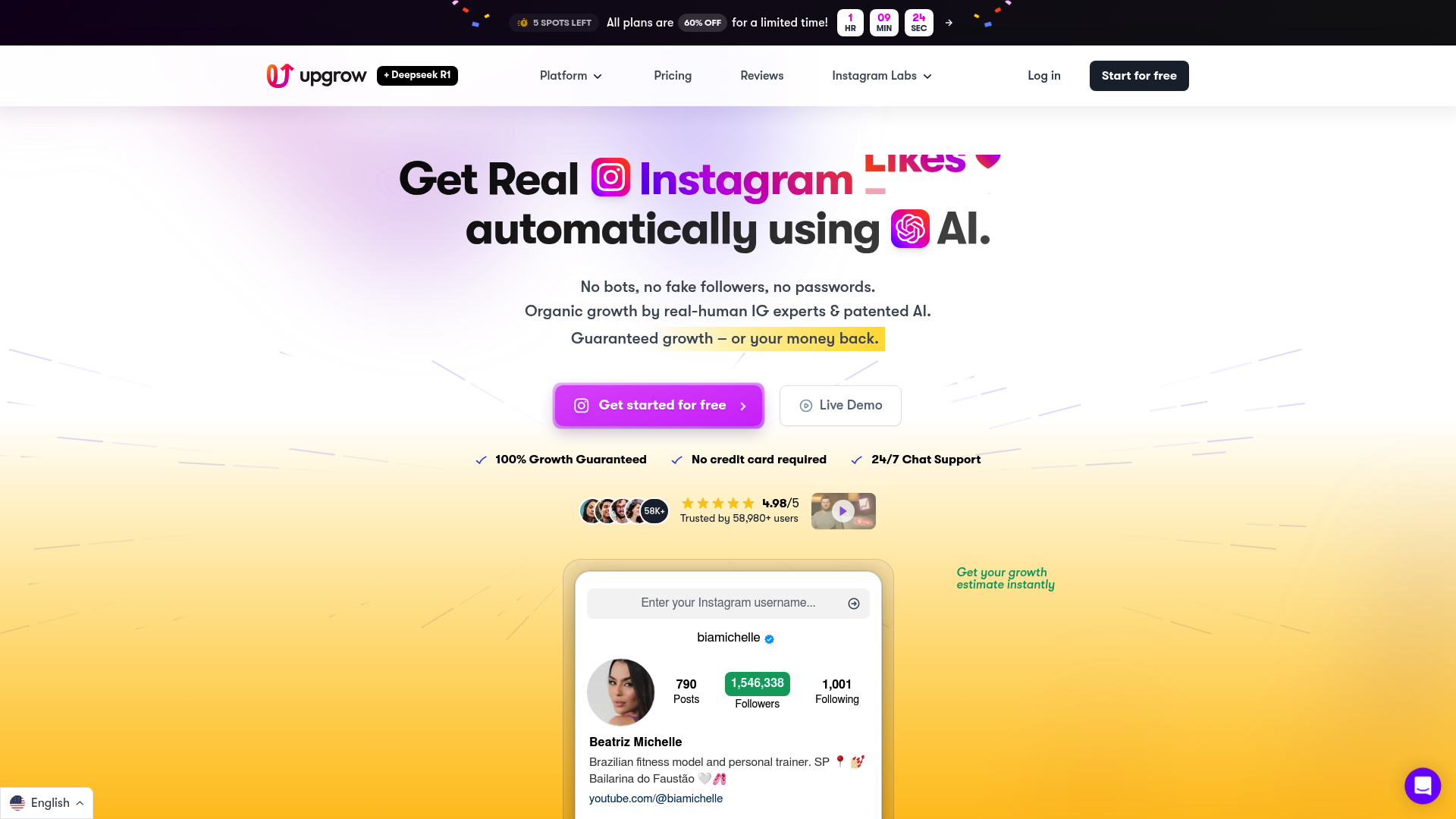 Screenshot of UpGrow
