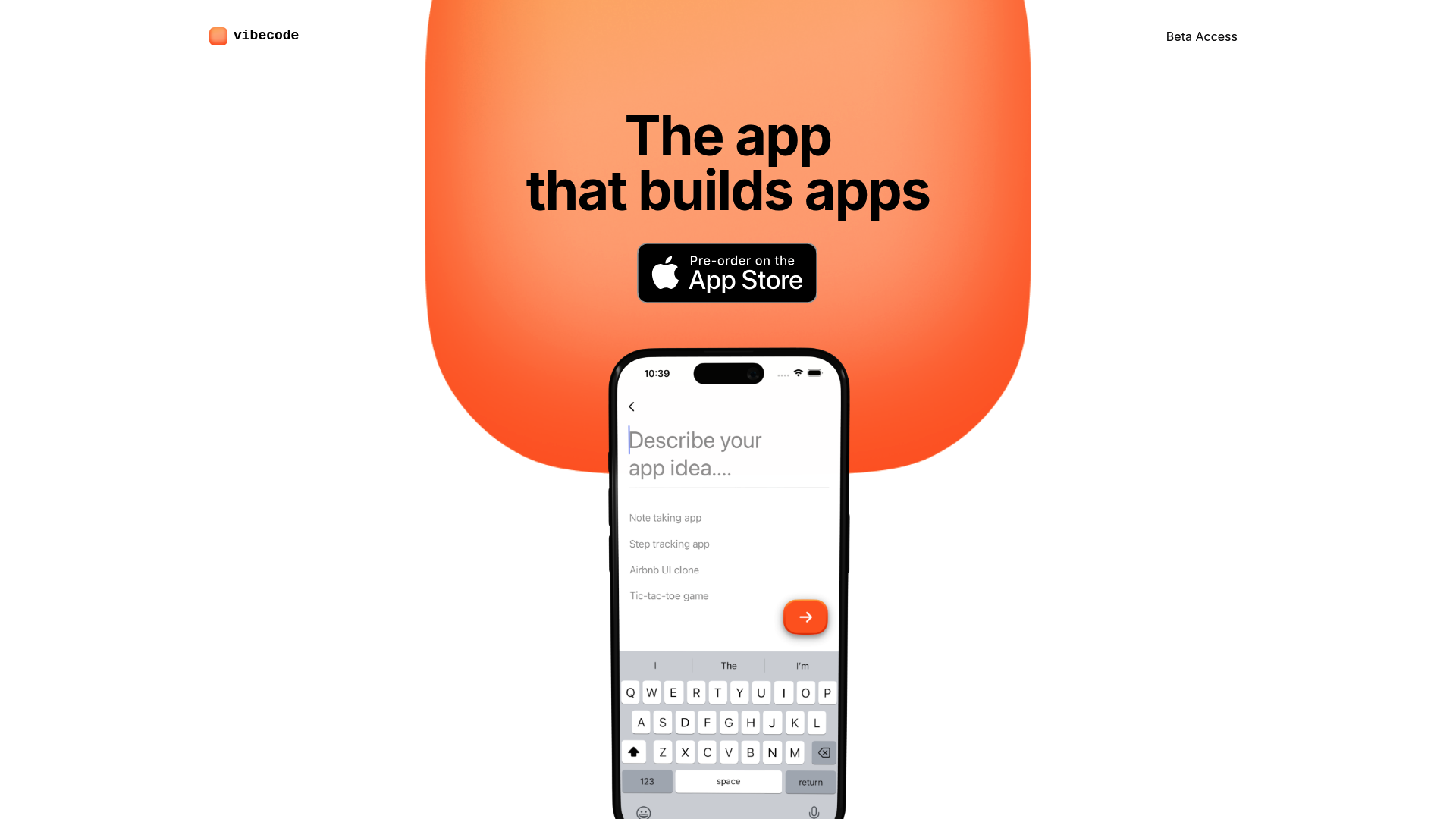 Screenshot of VibeCode