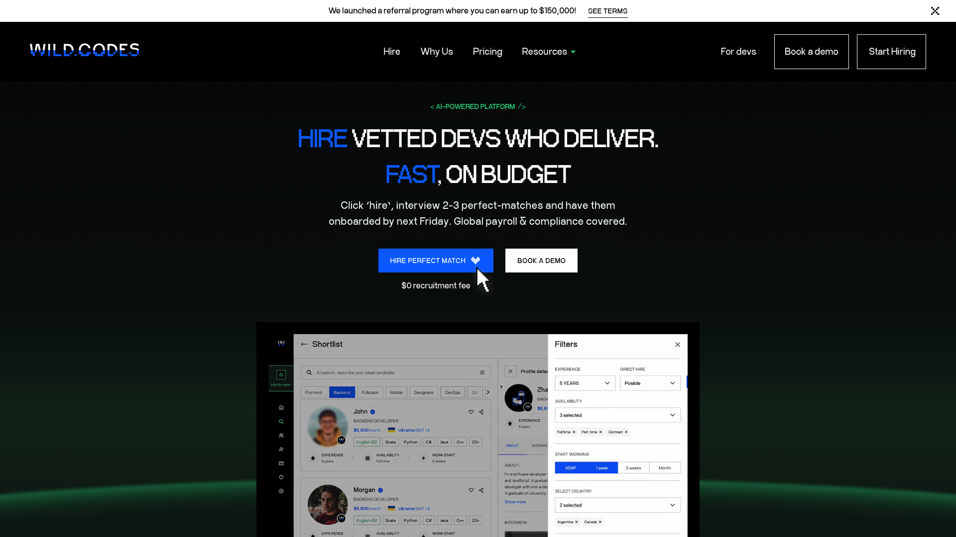 Screenshot of WILD.CODES